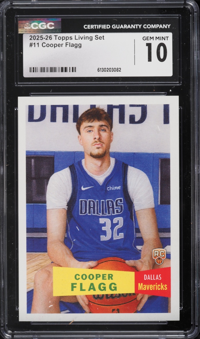 2025 Topps Living Set Cooper Flagg ROOKIE #11 CGC 10 GEM MINT