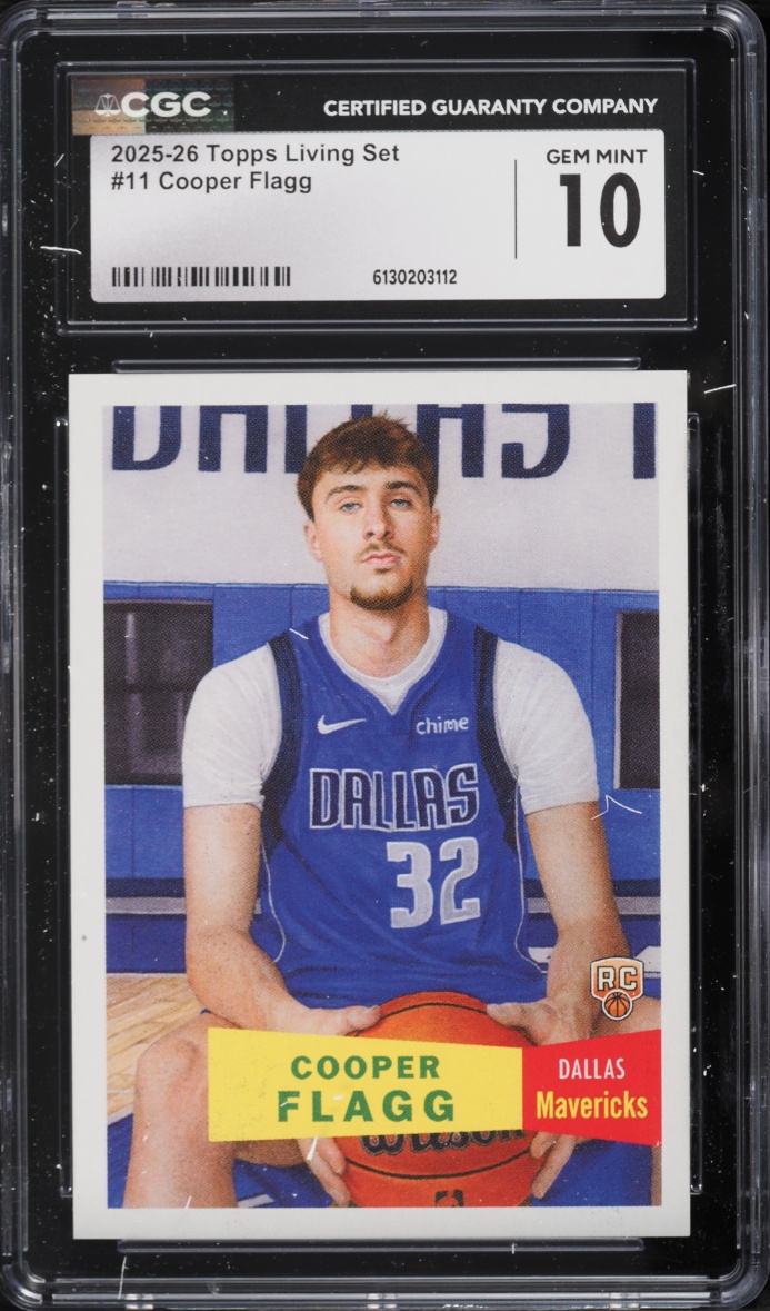 2025 Topps Living Set Cooper Flagg ROOKIE #11 CGC 10 GEM MINT