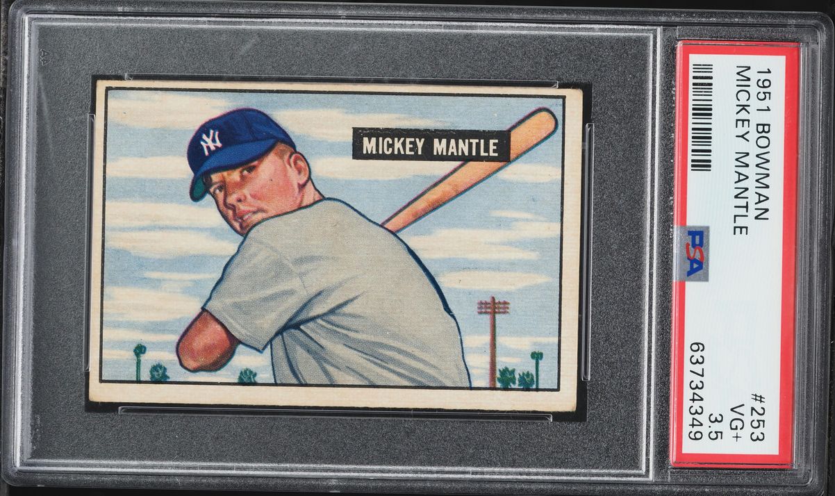 1951 Bowman Mickey Mantle ROOKIE #253 PSA 3.5 VG+