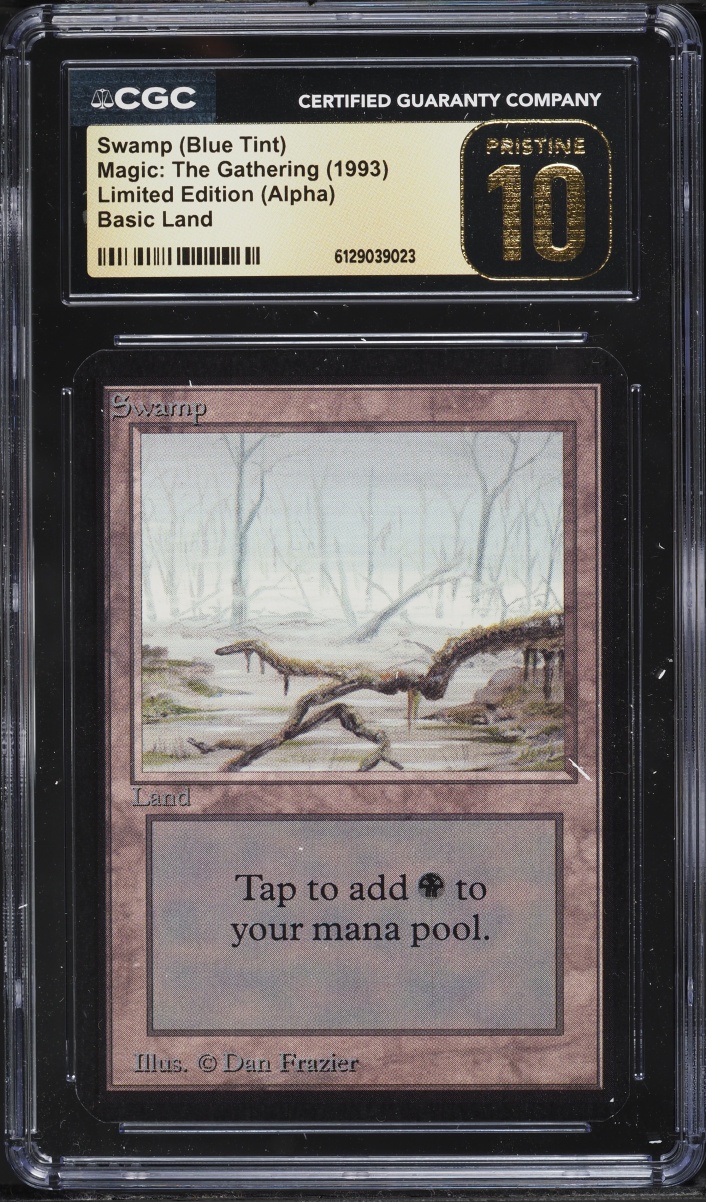 1993 Magic The Gathering MTG Alpha Basic Land Swamp (Blue Tint) CGC 10 PRISTINE