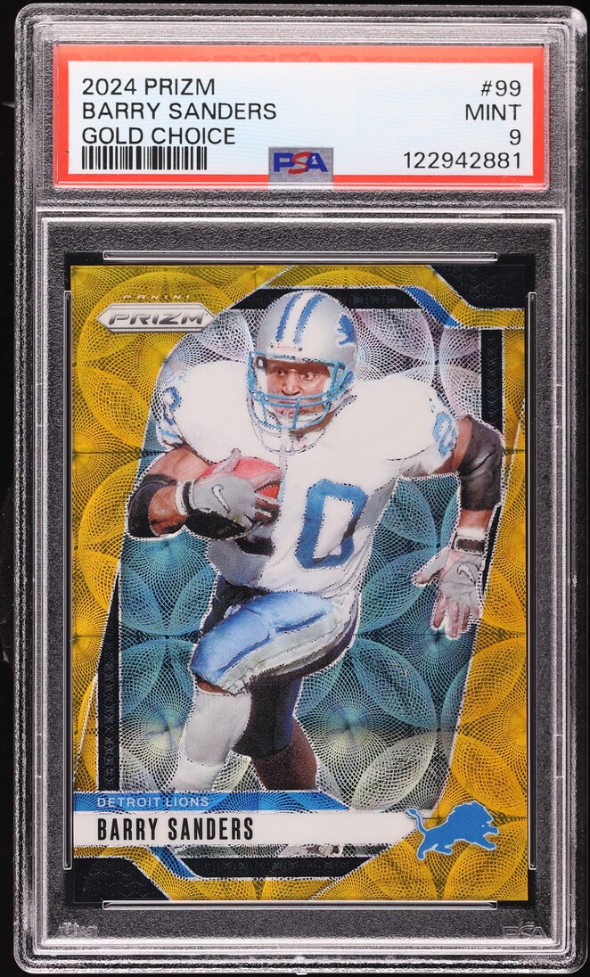 2024 Panini Prizm Gold Choice Barry Sanders /10 #99 PSA 9 MINT