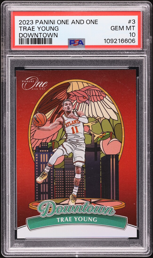 2023 Panini One And One Downtown Trae Young #3 PSA 10 GEM MINT on ...