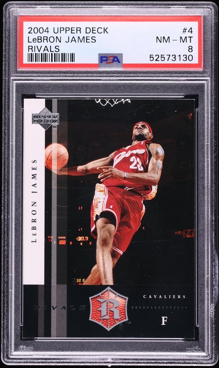 2004 Upper Deck Rivals LeBron James #4 PSA 8 NM-MT
