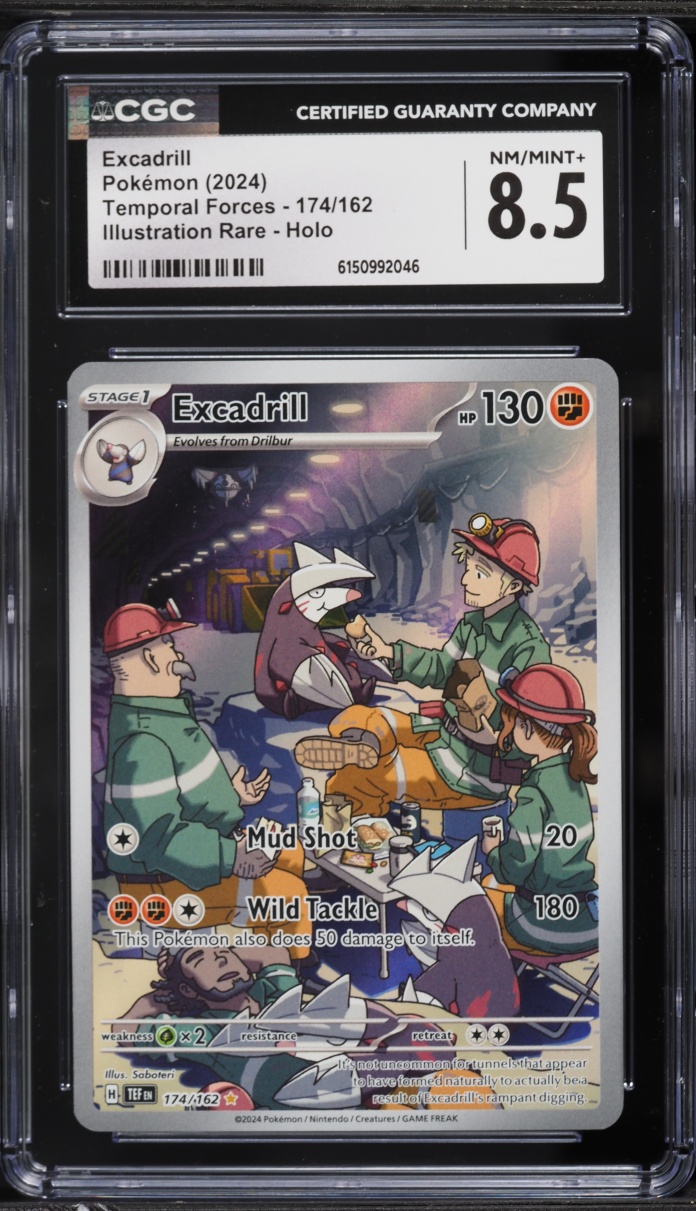 2024 Pokemon Scarlet & Violet Temporal Forces IR Excadrill #174 CGC 8.5 NM-MT+