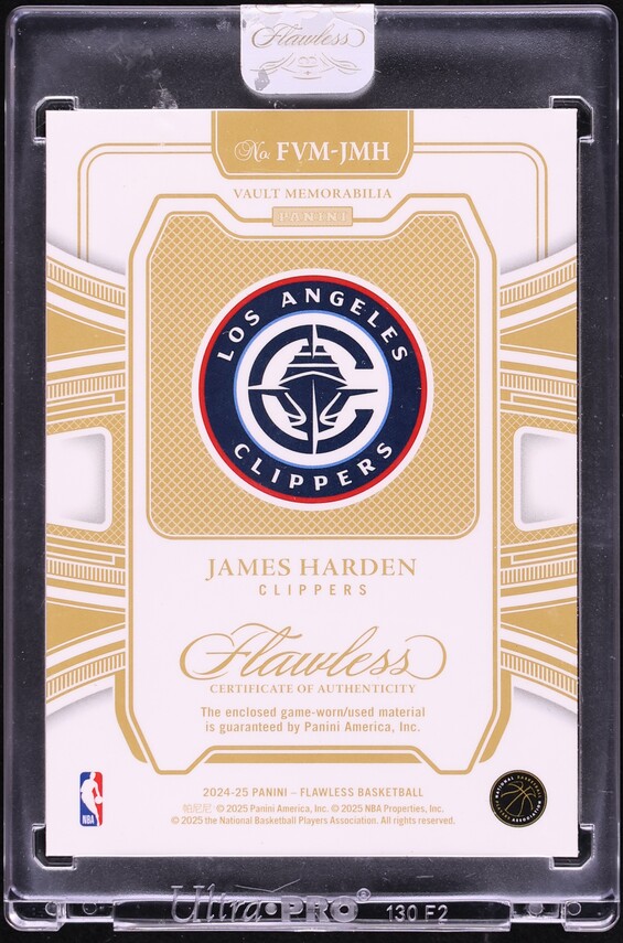 2024 Panini Flawless Vault Memorabilia Fuchsia James Harden PATCH 2/2 #FVM-JMH