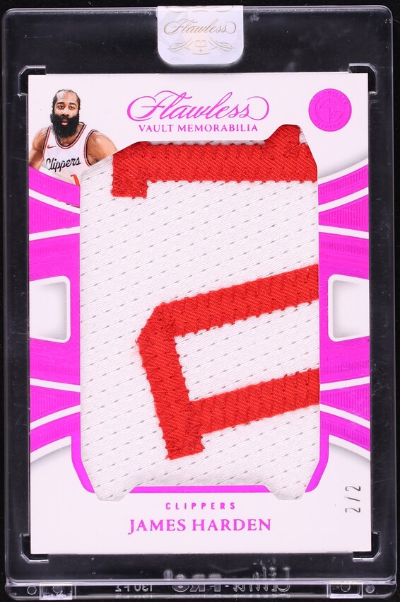 2024 Panini Flawless Vault Memorabilia Fuchsia James Harden PATCH 2/2 #FVM-JMH