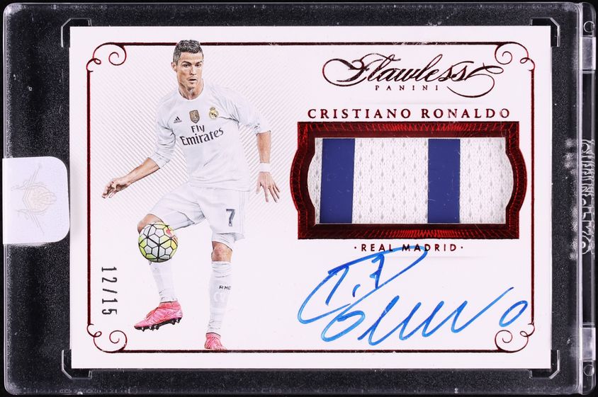 2015 Panini Flawless Ruby Cristiano Ronaldo PATCH AUTO /15 #PA-CR7