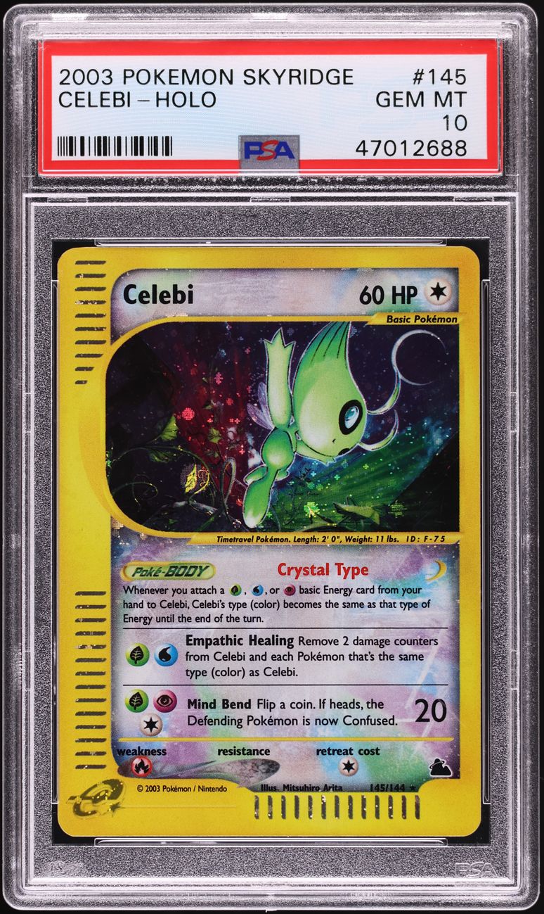 2003 Pokemon Skyridge Holo Crystal Celebi #145 PSA 10 GEM MINT
