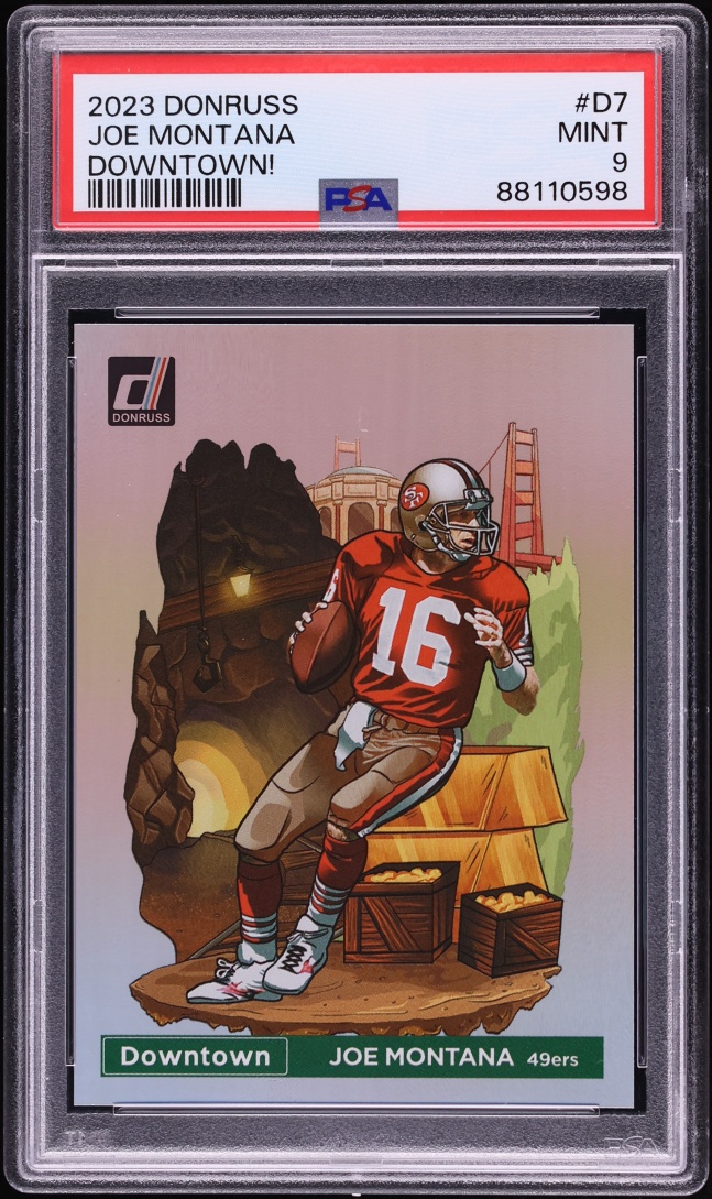 2023 Donruss Downtown! Joe Montana #D-7 PSA 9 MINT