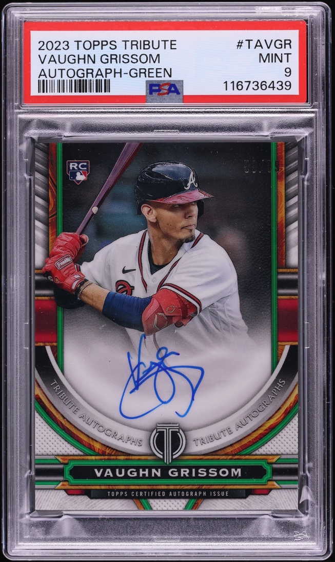 2023 Topps Tribute Green Vaughn Grissom ROOKIE AUTO /99 #TA-VGR PSA 9 MINT