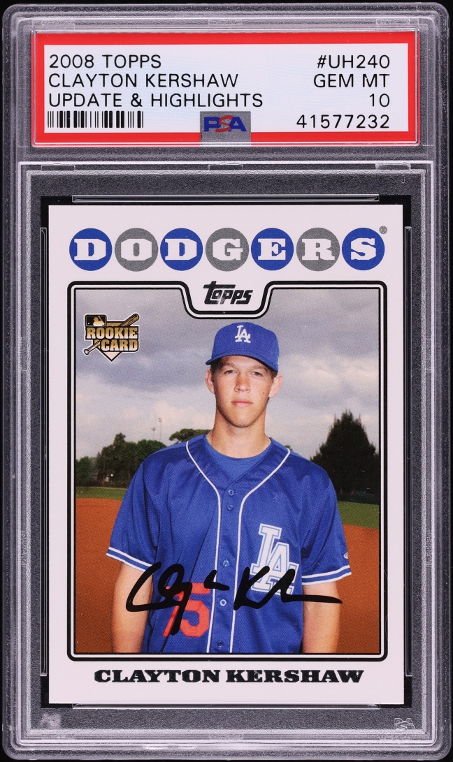 2008 Topps Update & Highlights Clayton Kershaw ROOKIE #UH240 PSA 10 GEM MINT