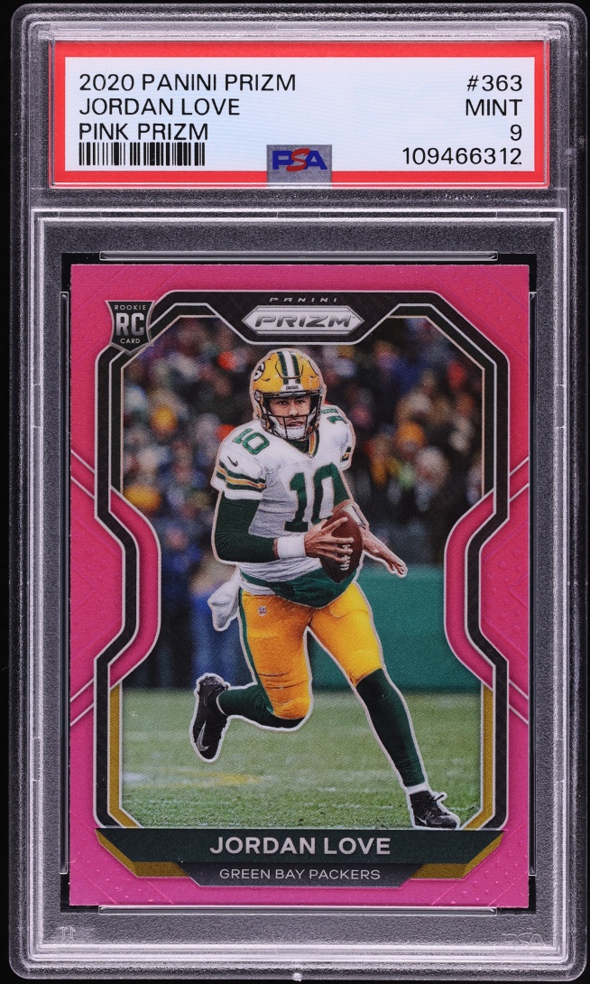 2020 Panini Prizm Pink Jordan Love ROOKIE #363 PSA 9 MINT