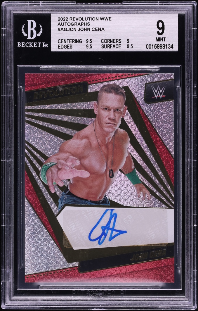 2022 Revolution WWE John Cena AUTO #AG-JCN BGS 9 MINT