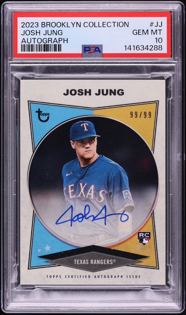 2023 Topps Brooklyn Collection Josh Jung ROOKIE AUTO 99/99 #AC-JJ PSA 10 GEM MINT