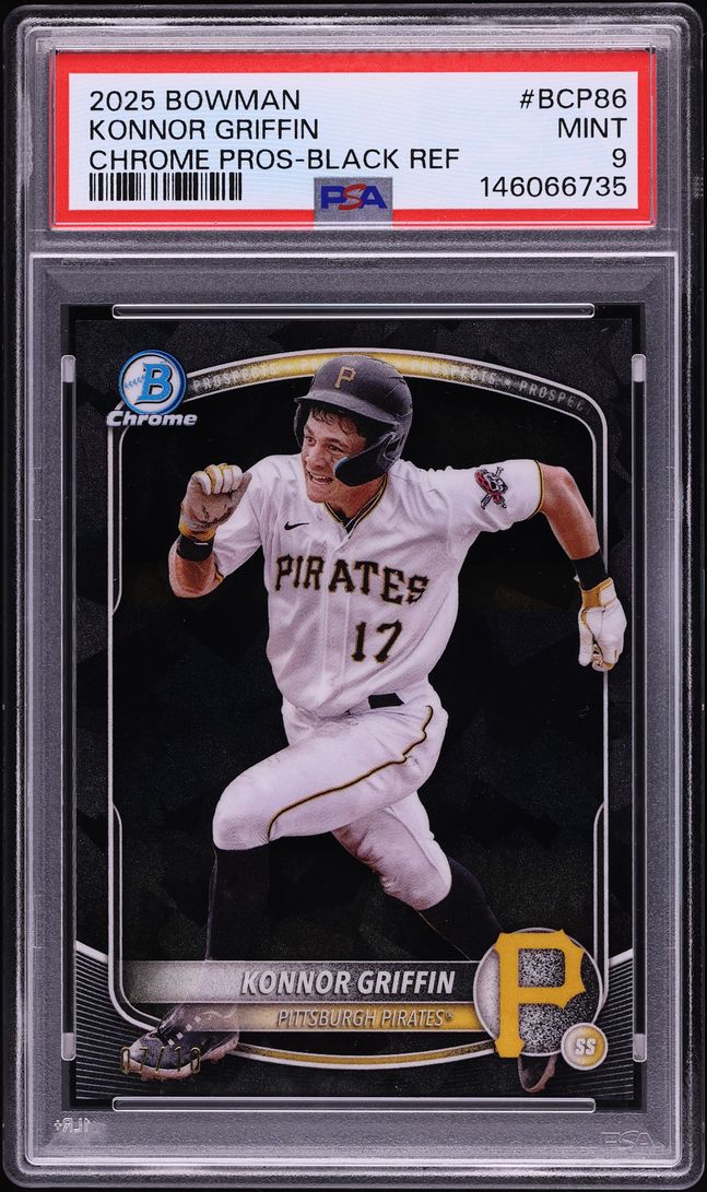 2025 Bowman Chrome Black Refractor Konnor Griffin PROSPECT /10 #BCP-86 PSA 9 MINT