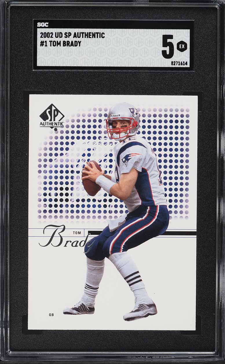 2002 SP Authentic Tom Brady #1 SGC 5 EX