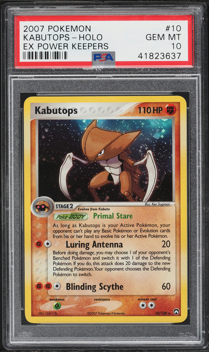 2007 Pokemon EX Power Keepers Holo Kabutops #10 PSA 10 GEM MINT