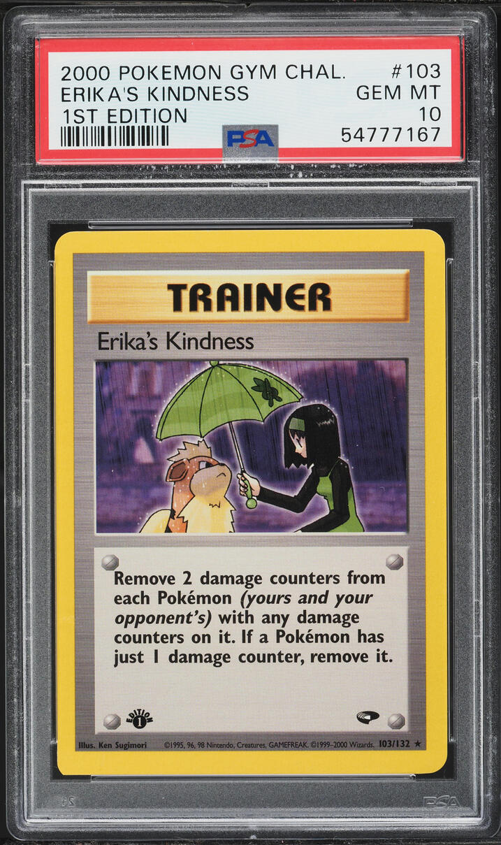 2000 Pokemon Gym Challenge 1st Edition Erika's Kindness #103 PSA 10 GEM MINT