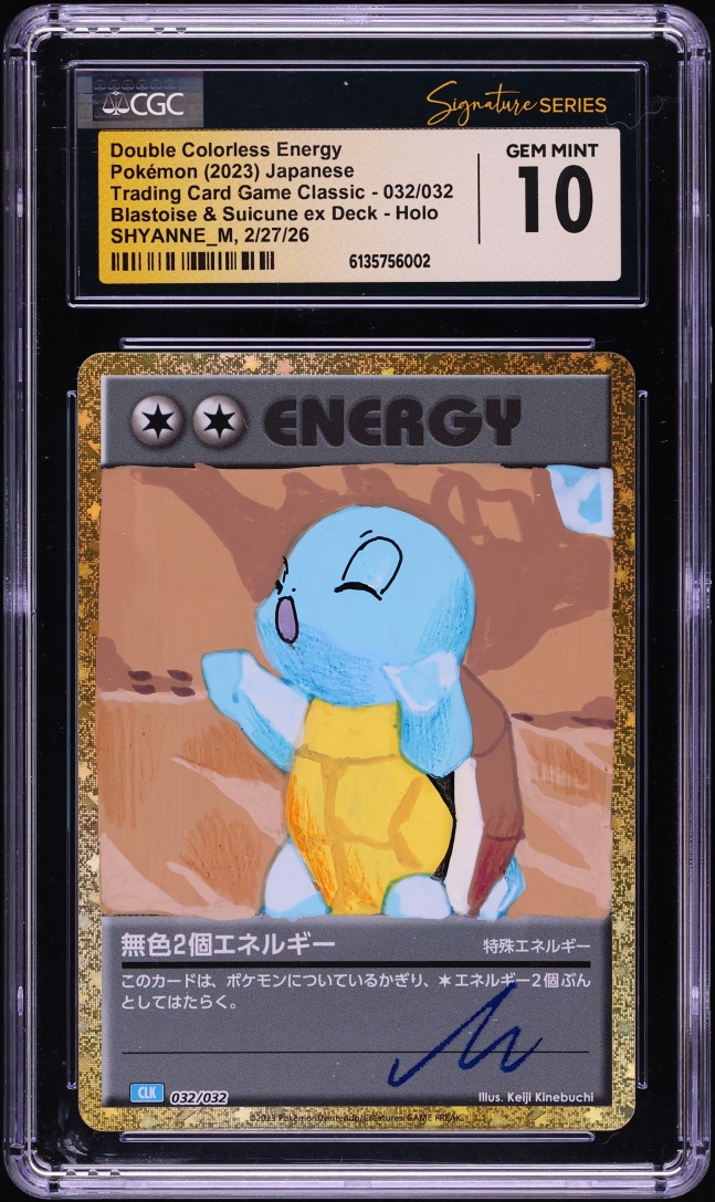 2023 Pokemon Japanese TCG Classic Holo Double Colorless Energy AUTO CGC Signature Series 10