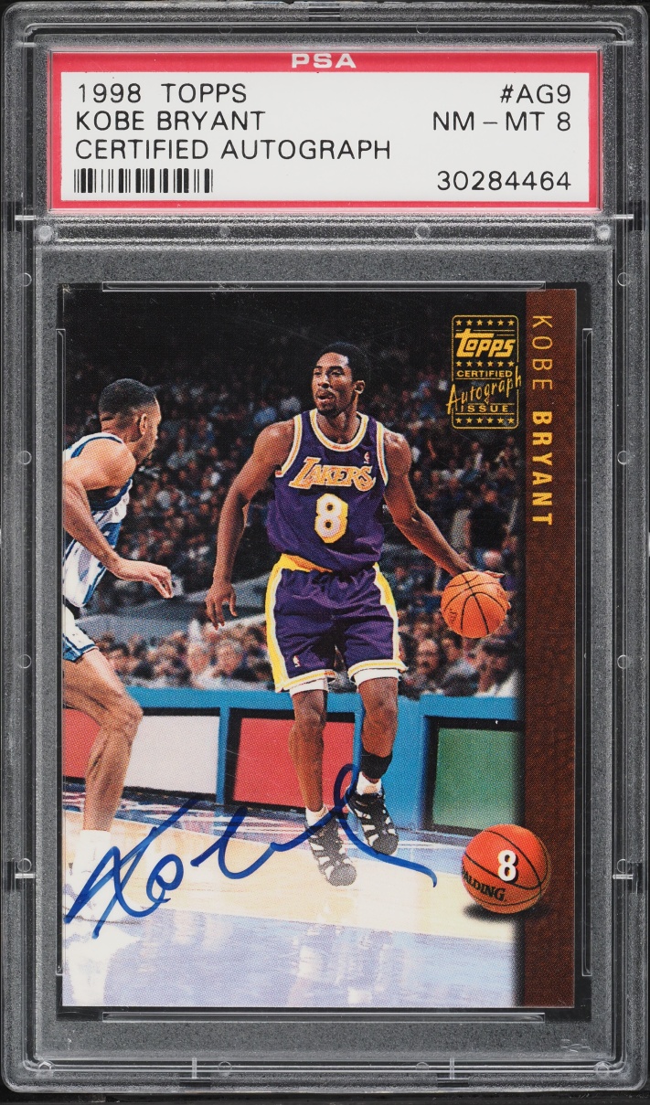 1998 Topps Certified Kobe Bryant AUTO #AG9 PSA 8 NM-MT