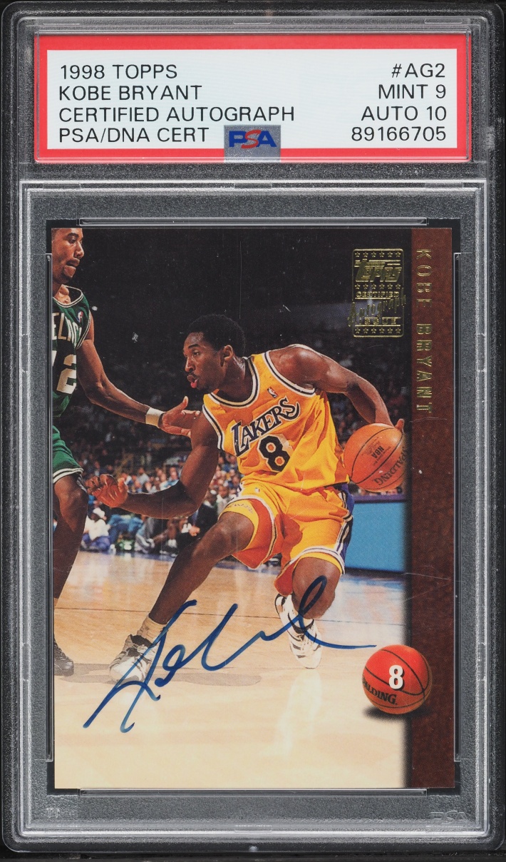 1998 Topps Certified Kobe Bryant AUTO DNA 10 #AG2 PSA 9 MINT