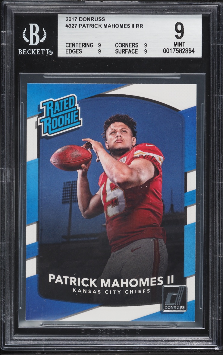 2017 Donruss Football Patrick Mahomes ROOKIE #327 BGS 9 MINT