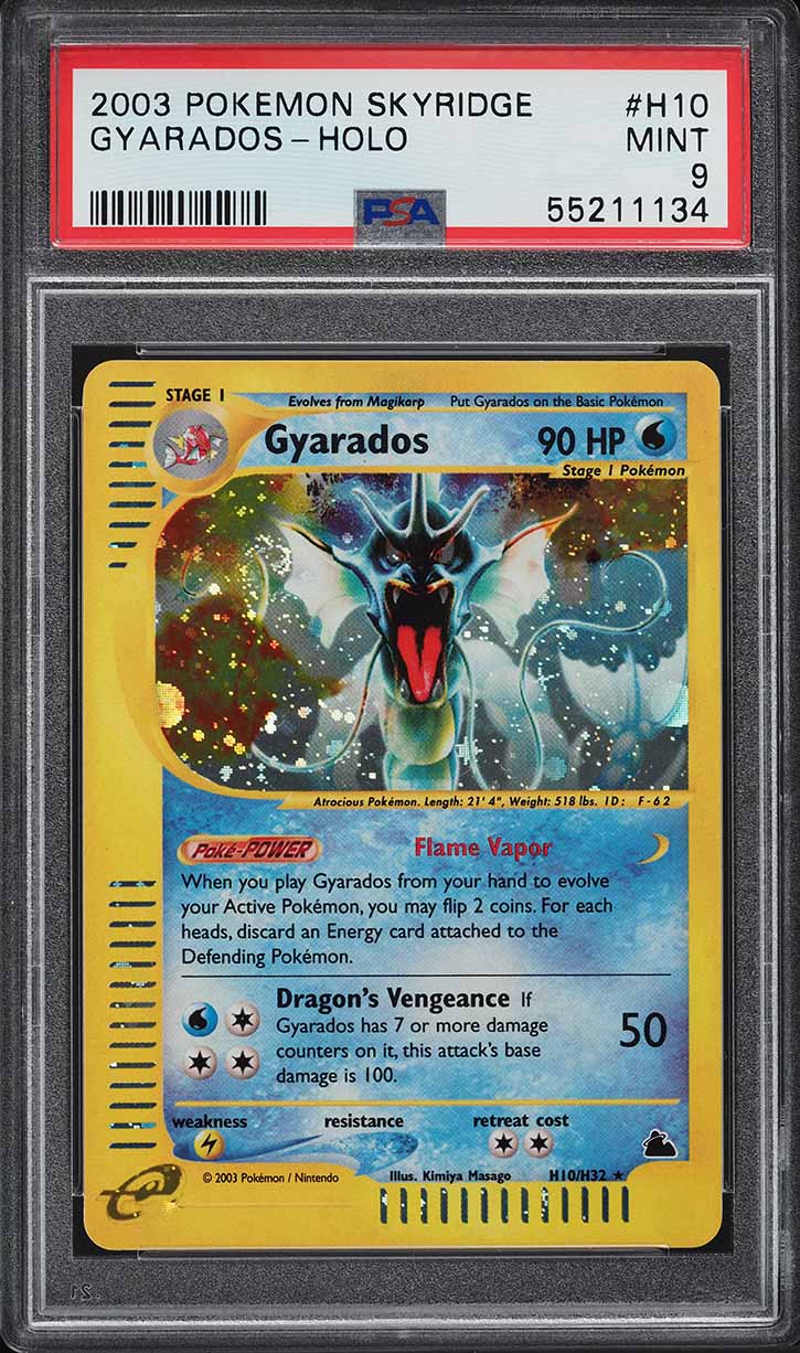 2003 Pokemon Skyridge Holo Gyarados #H10 PSA 9 MINT