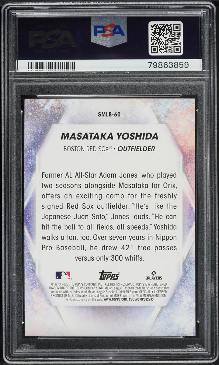 2023 Topps Stars Of The MLB Masataka Yoshida ROOKIE #SMLB-60 PSA 10 GEM MINT