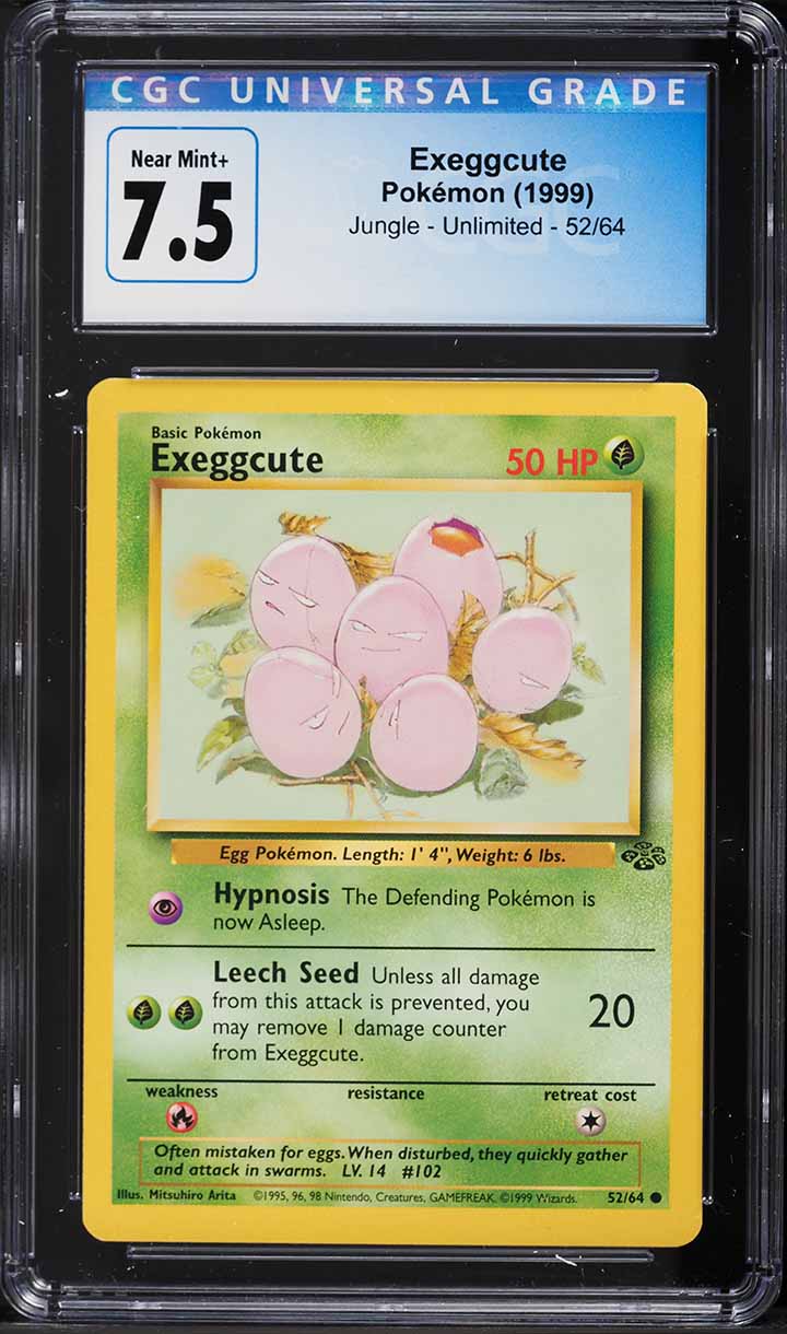 1999 Pokemon Jungle Exeggcute #52 CGC 7.5 NRMT+