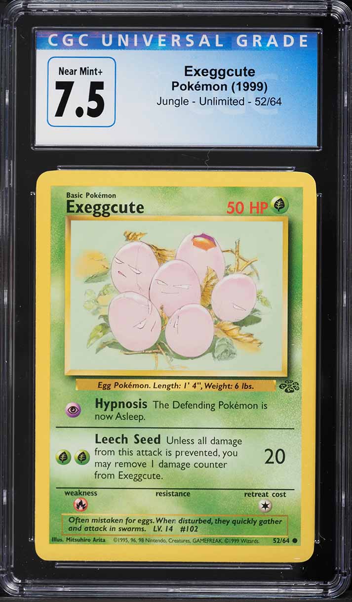 1999 Pokemon Jungle Exeggcute #52 CGC 7.5 NRMT+