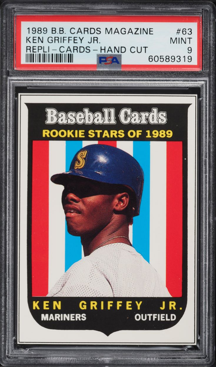 1989 Baseball Cards Magazine Repli-Cards Ken Griffey Jr. ROOKIE #63 PSA 9 MINT