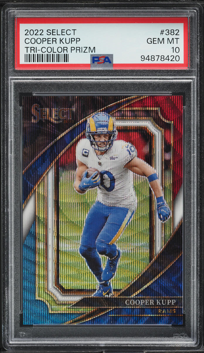 2022 Select Suite Level Tri-Color Prizm Cooper Kupp /149 #382 PSA 10 GEM MINT
