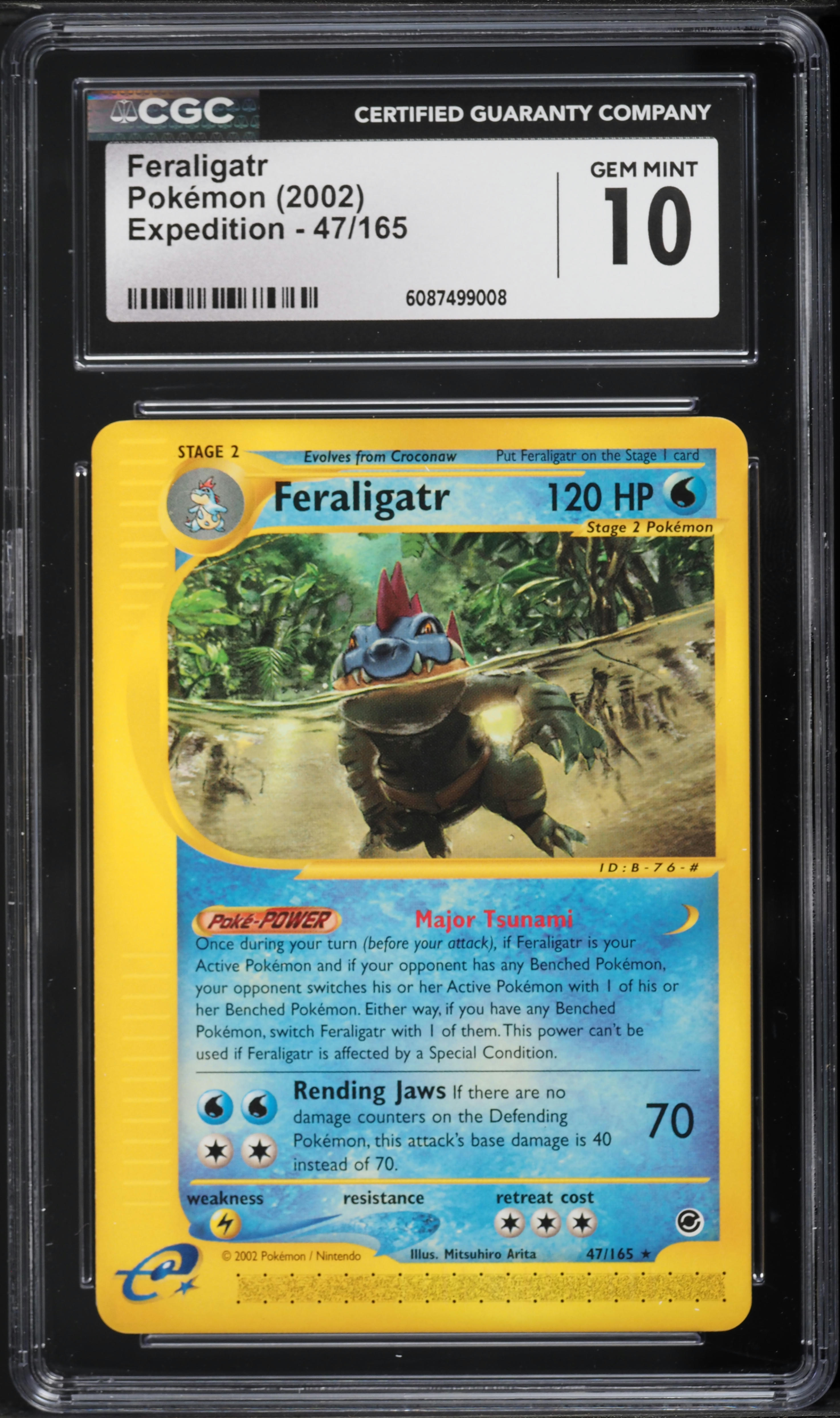 2002 Pokemon Expedition Feraligatr #47 CGC 10 GEM MINT