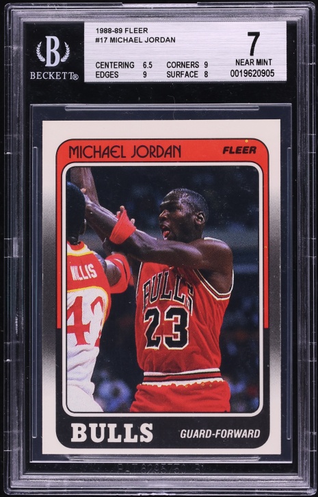 1988 Fleer Basketball Michael Jordan #17 BGS 7 NRMT