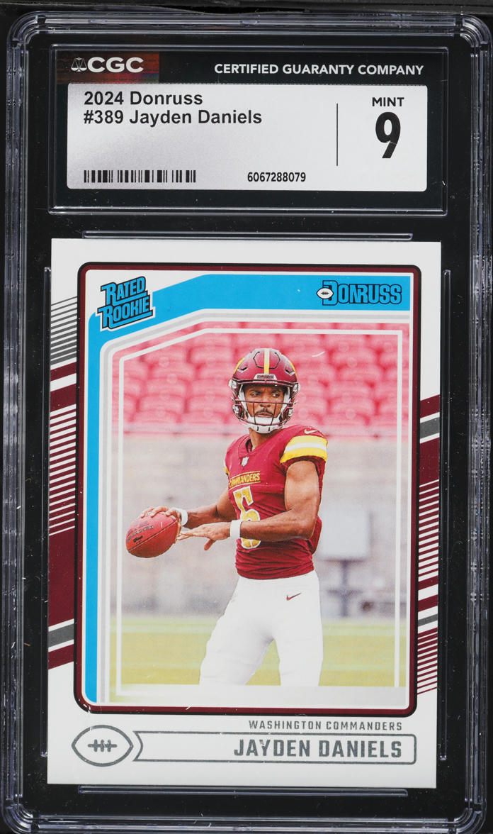 2024 Donruss Football Jayden Daniels ROOKIE #389 CGC 9 MINT
