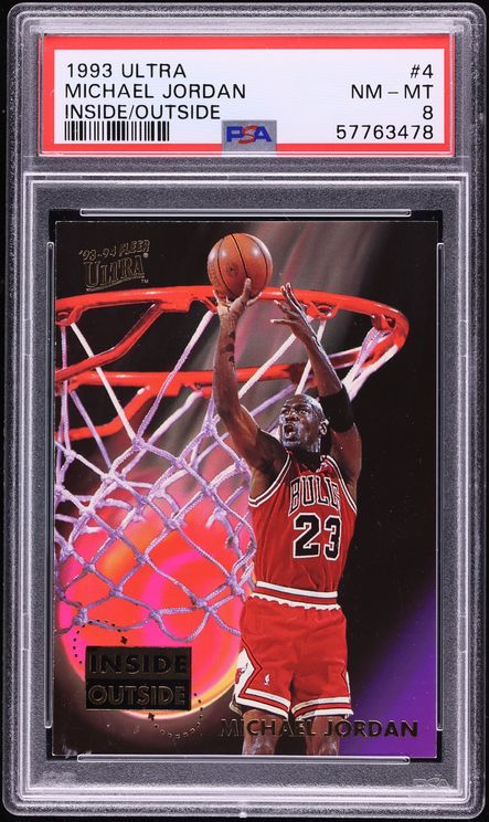 1993 Ultra Inside Outside Michael Jordan #4 PSA 8 NM-MT