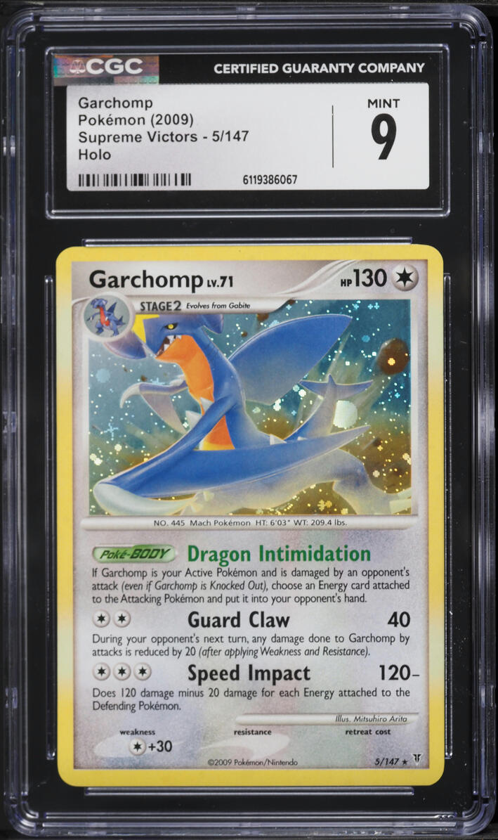 2009 Pokemon Platinum Supreme Victors Holo Garchomp #5 CGC 9 MINT