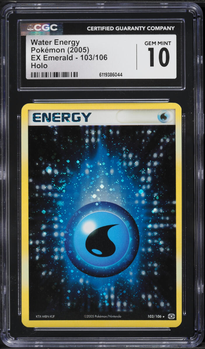 2005 Pokemon EX Emerald Holo Water Energy #103 CGC 10 GEM MINT