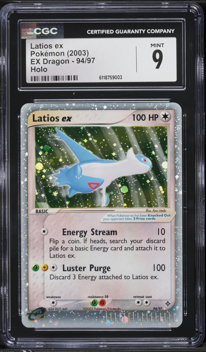 2003 Pokemon EX Dragon Holo Latios ex #94 CGC 9 MINT