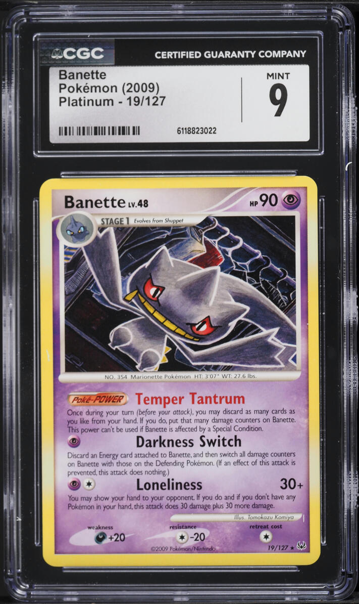 2009 Pokemon Platinum Banette #19 CGC 9 MINT