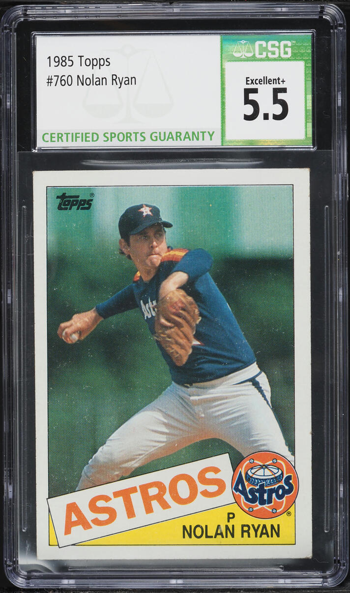 1985 Topps Nolan Ryan #760 CSG 5.5 EX+