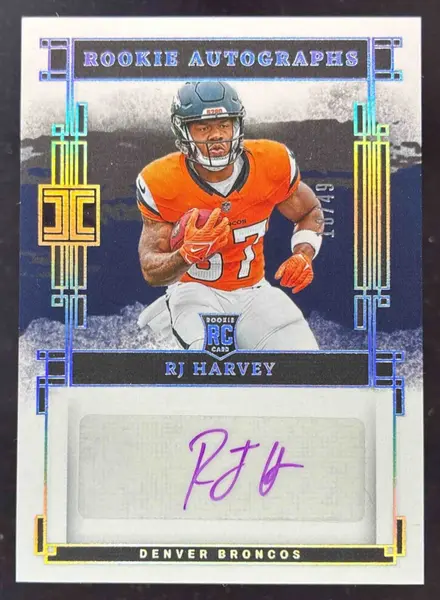 2025 Panini Impeccable Rookie Autographs Silver #21 RJ Harvey RC