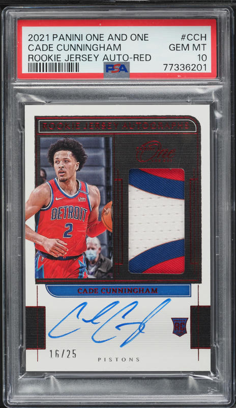 2021 Panini Flawless Vertical Cade Cunningham ROOKIE PATCH