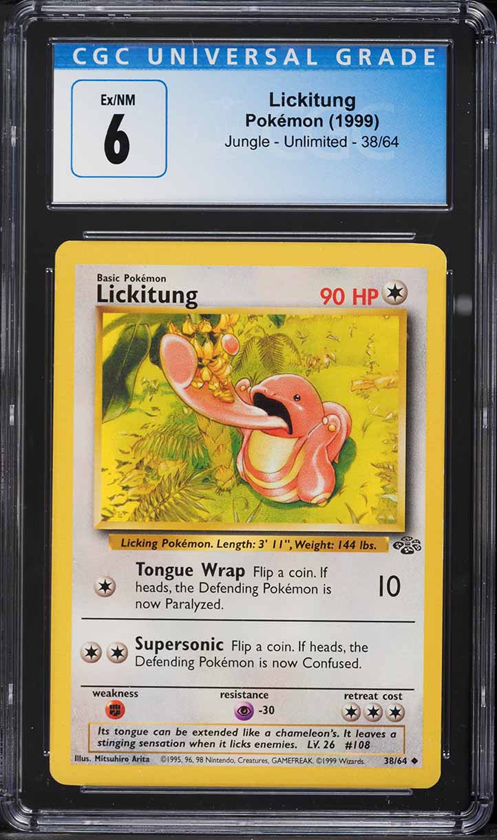 1999 Pokemon Jungle Lickitung #38 CGC 6 EXMT