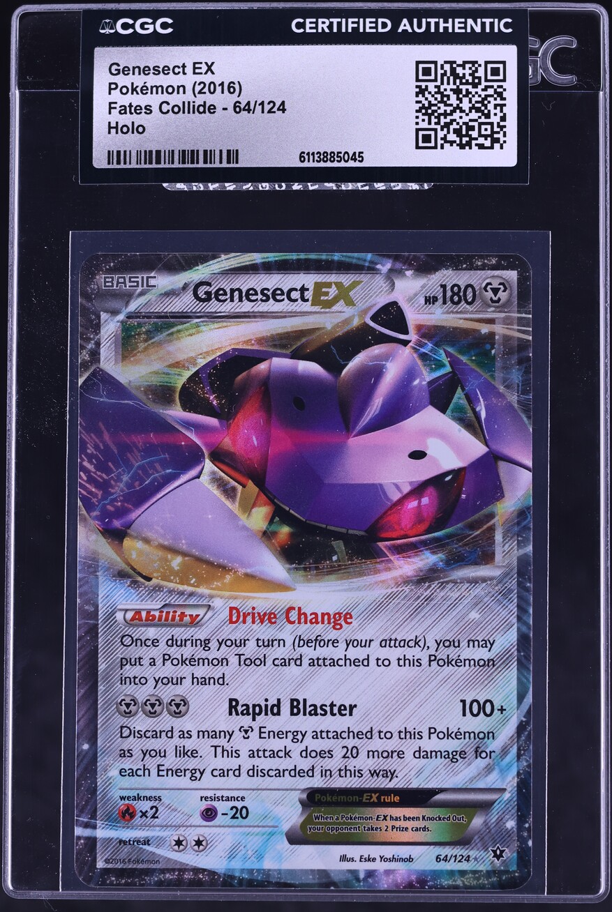 2016 Pokemon XY Fates Collide Holo Genesect EX #64 CGC AUTH