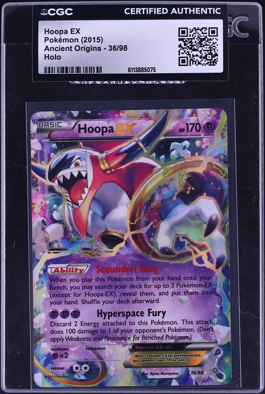 2015 Pokemon XY Ancient Origins Holo Hoopa EX #36 CGC AUTH