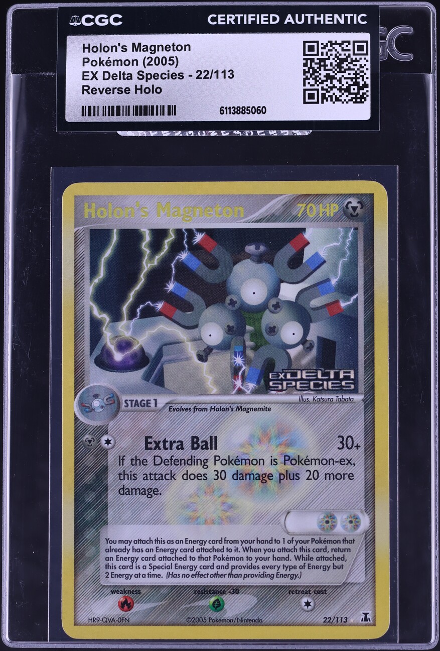 2005 Pokemon EX Delta Species Reverse Holo Holon's Magneton #22 CGC AUTH