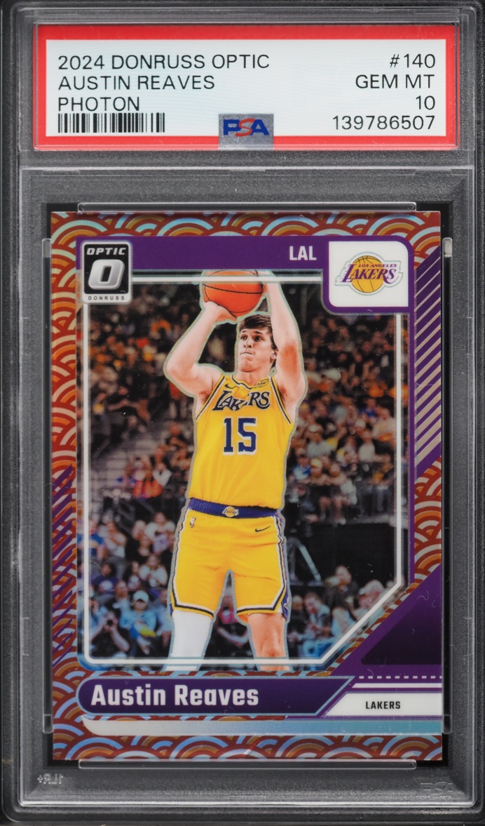 2024 Donruss Optic Photon Prizm Austin Reaves #140 PSA 10 GEM MINT - Photo 1