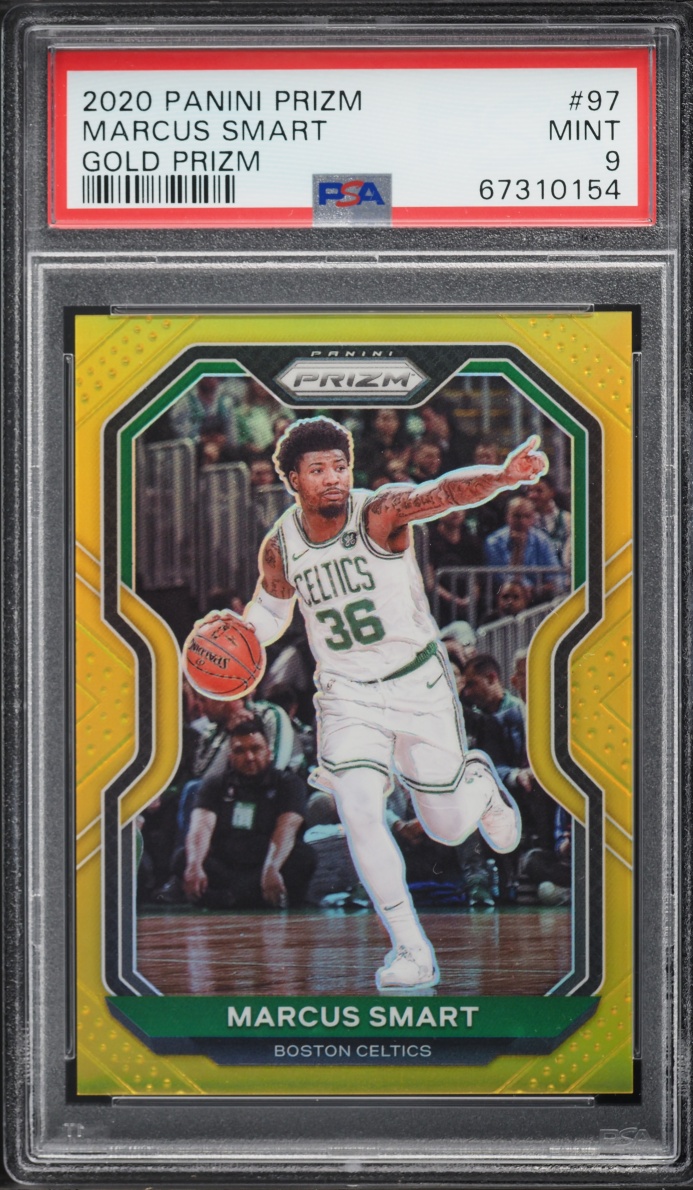 2020 Panini Prizm Gold Marcus Smart /10 #97 PSA 9 MINT - Photo 1