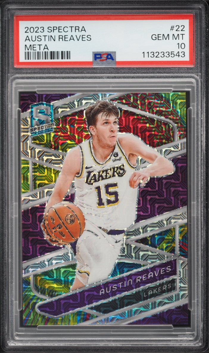 2023 Panini Spectra Meta Prizm Austin Reaves /25 #22 PSA 10 GEM MINT - Photo 1